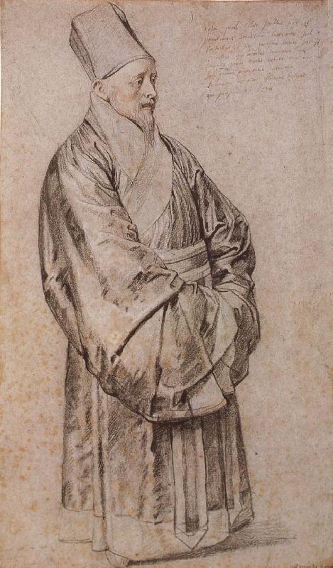 Peter Paul Rubens Nikelasi wearing the Chinese raiment oil painting picture